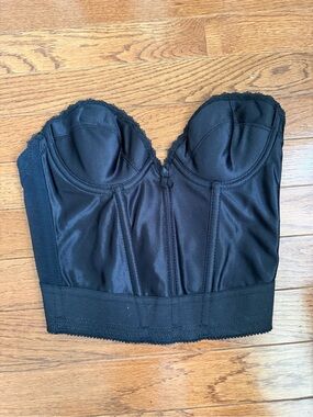 Black Longline Strapless Bustier Top - Women Intimates